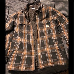 Carhartt flannel Sherpa lined heavy shirt/jacket